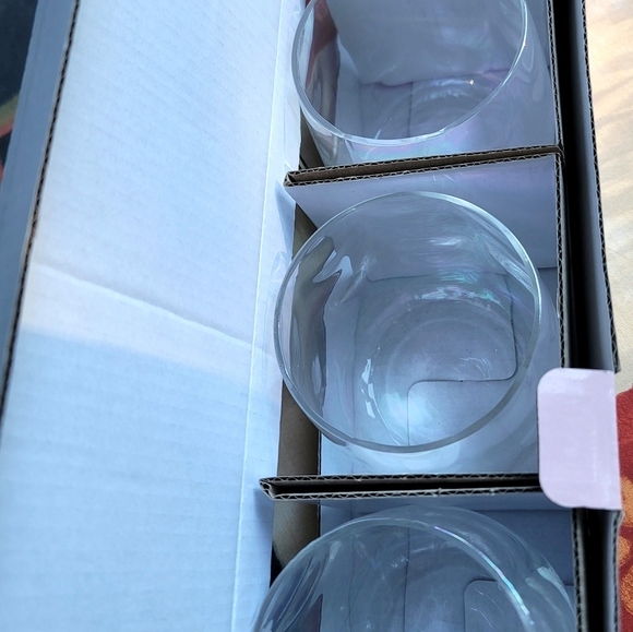 NWT Samantha Pynn Home Set of 4 Stemless Optic Luster Goblets - Picture 6 of 11